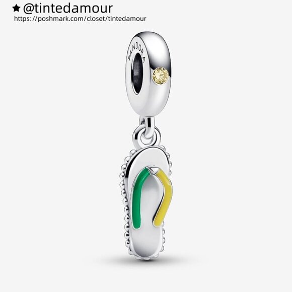 Pandora Flip-flop Dangle Charm|Pendant - Picture 1 of 2